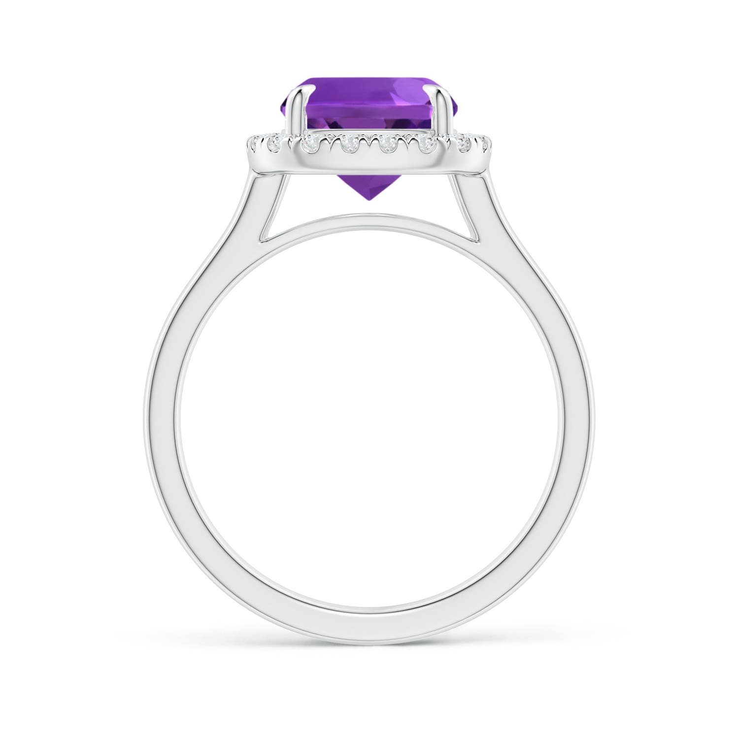 AAAA - Amethyst / 3.01 CT / 14 KT White Gold