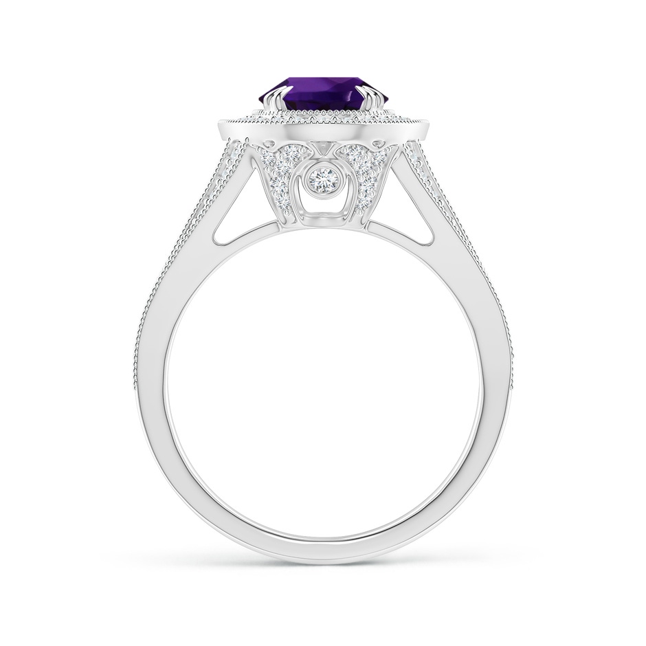 9.19x7.13x4.78mm AA GIA Certified Classic Amethyst Split Shank Halo Ring in White Gold side 199