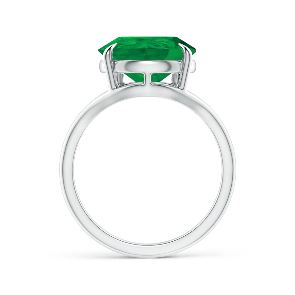 15.6x8.70mm AA GIA Certified Pear Emerald Split Shank Ring in P950 Platinum side-1