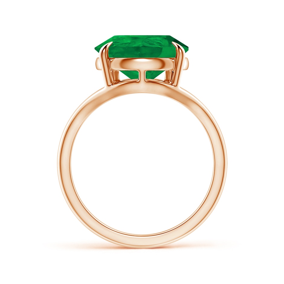 15.6x8.70mm AA GIA Certified Pear Emerald Split Shank Ring in Rose Gold side-1