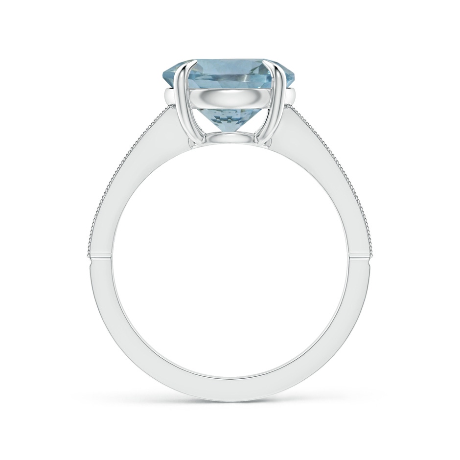 10.17x10.08x5.85mm AAA GIA Certified Classic Aquamarine Solitaire Ring with Milgrain in P950 Platinum side 199