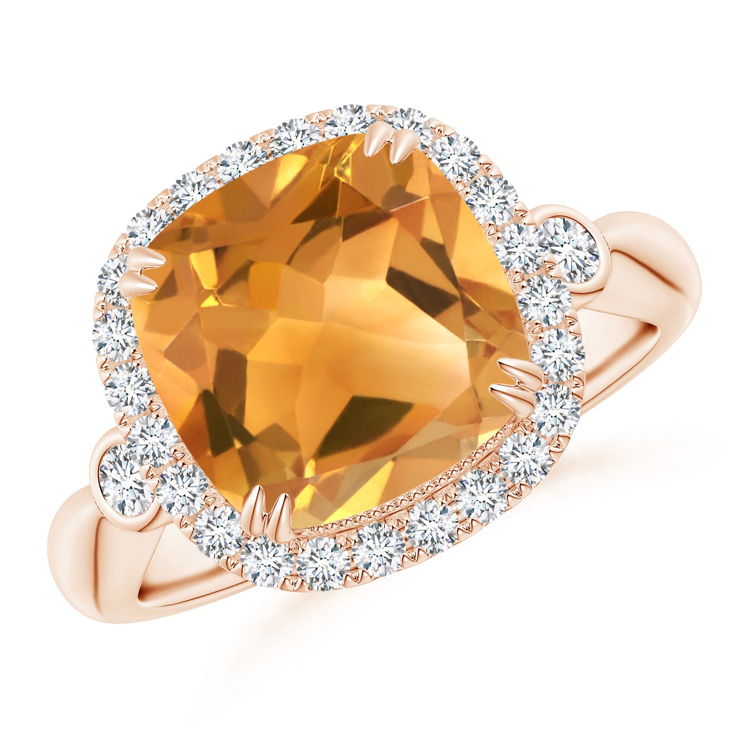 A - Citrine / 3.87 CT / 14 KT Rose Gold