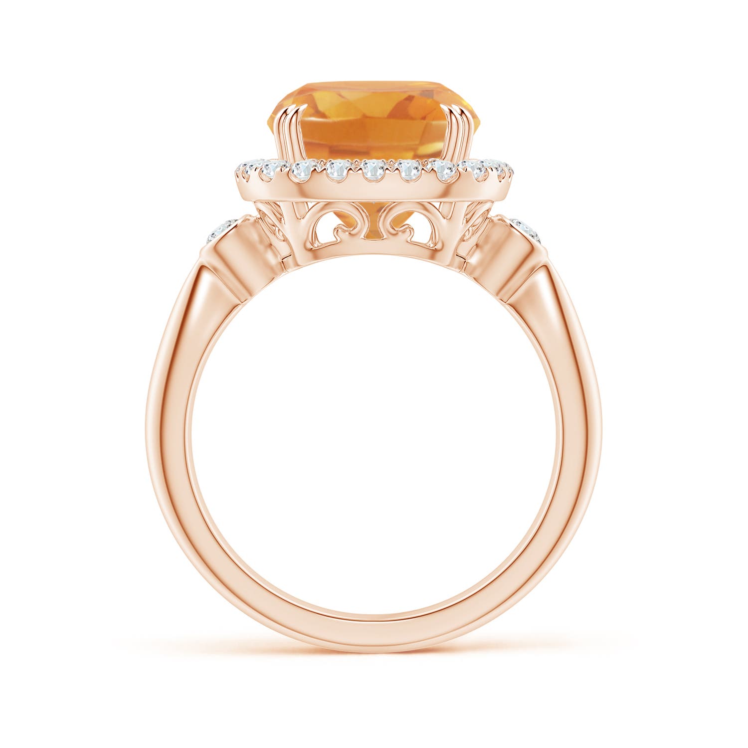 A - Citrine / 3.87 CT / 14 KT Rose Gold