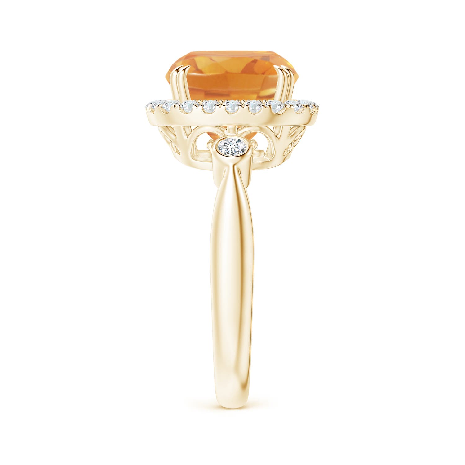 A - Citrine / 3.87 CT / 14 KT Yellow Gold