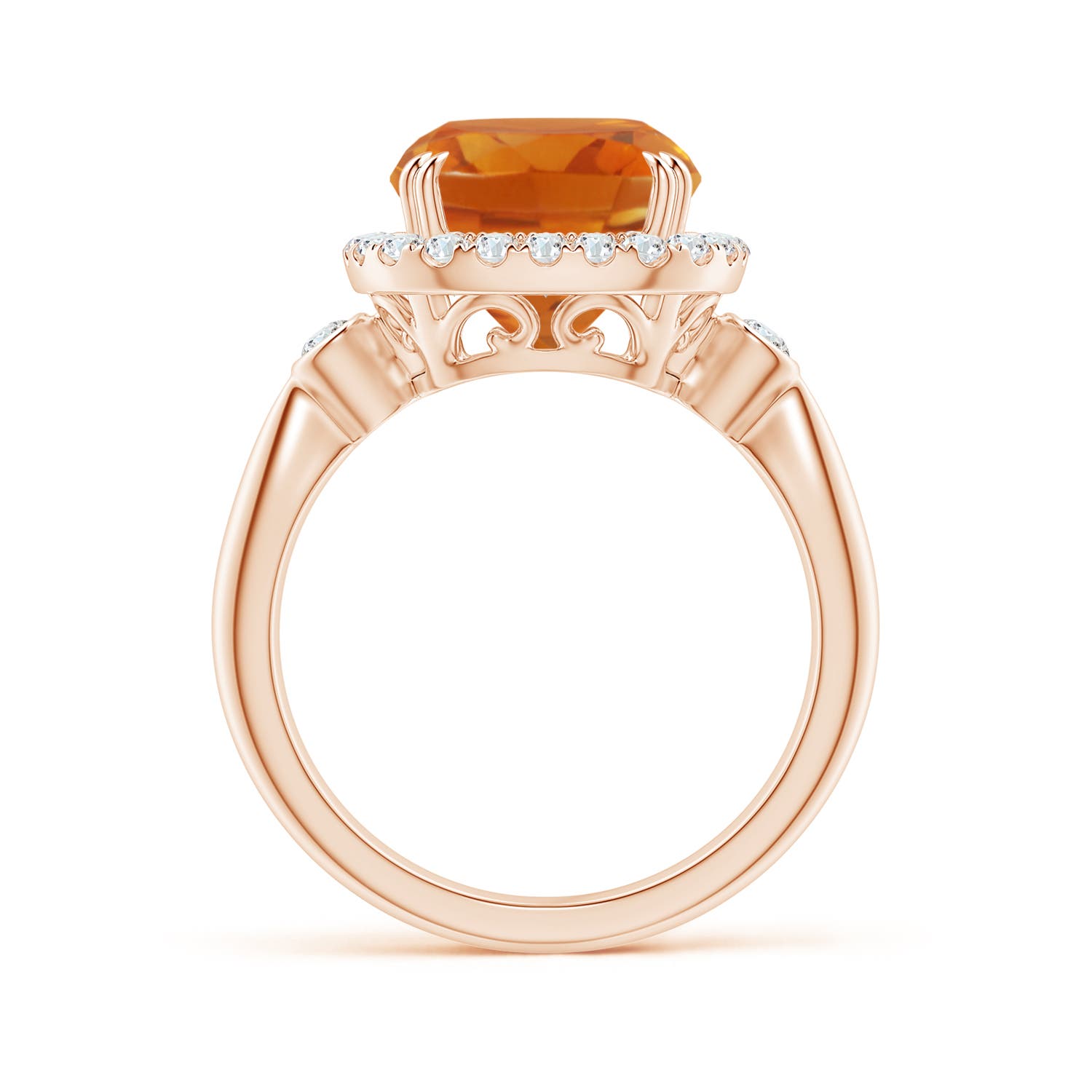 AAA - Citrine / 3.87 CT / 14 KT Rose Gold