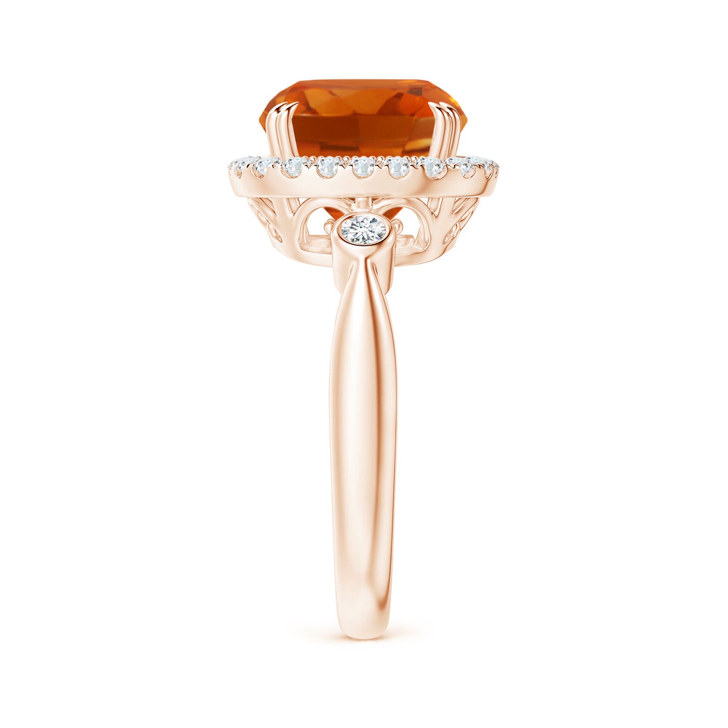 AAAA - Citrine / 3.87 CT / 14 KT Rose Gold