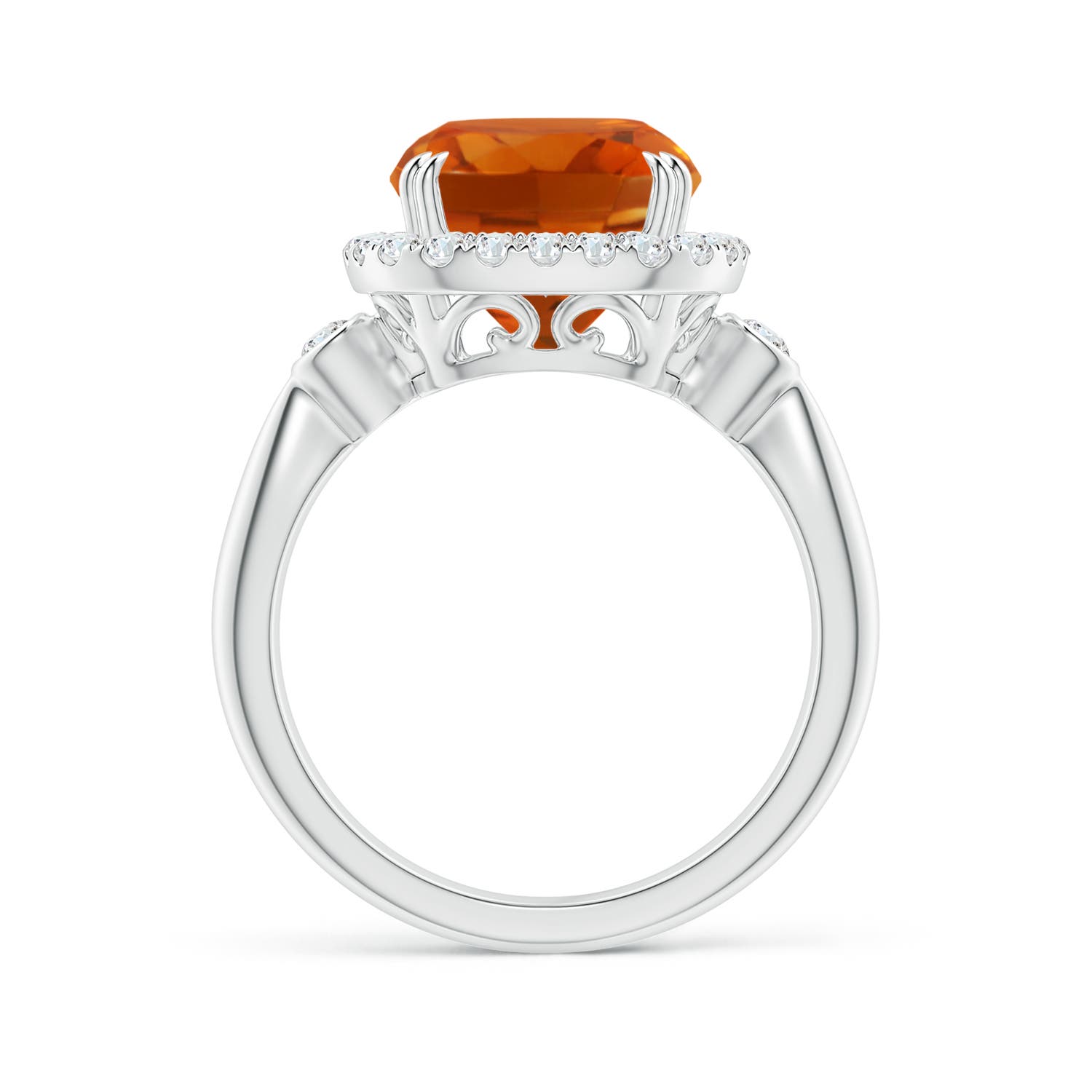 AAAA - Citrine / 3.87 CT / 14 KT White Gold