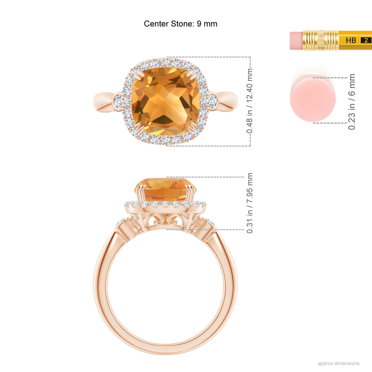 A - Citrine / 2.86 CT / 14 KT Rose Gold