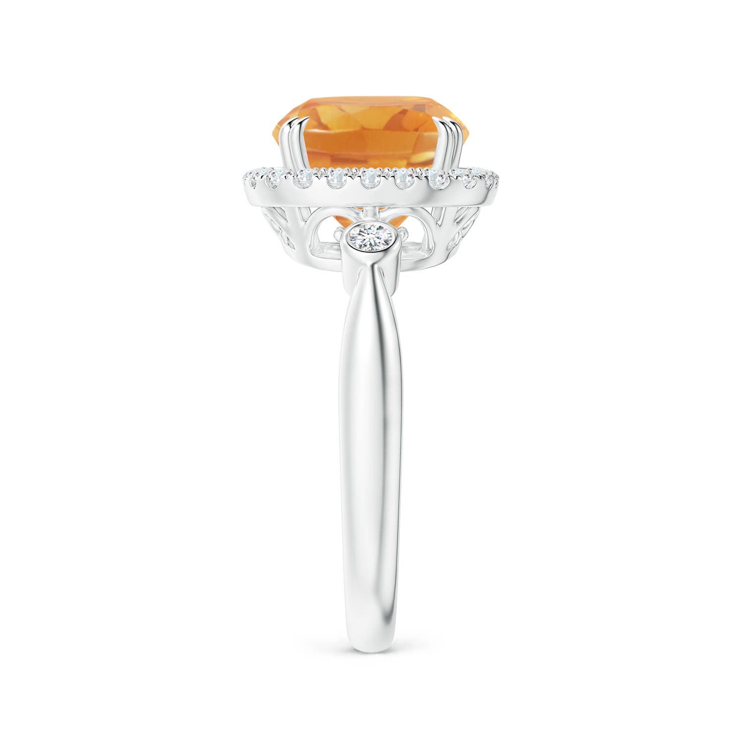 A - Citrine / 2.86 CT / 14 KT White Gold