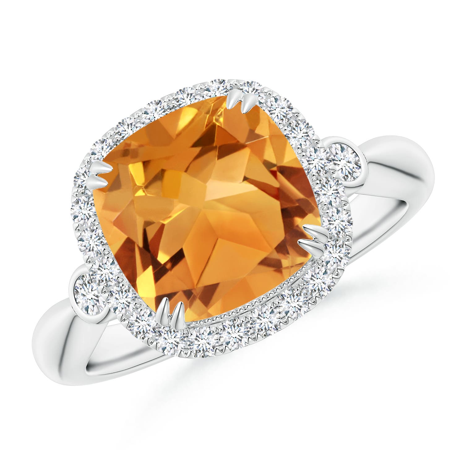 AA - Citrine / 2.86 CT / 14 KT White Gold