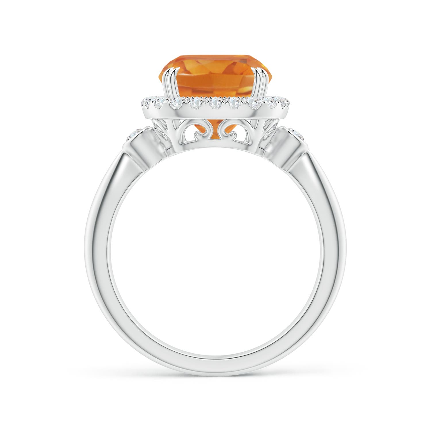 AA - Citrine / 2.86 CT / 14 KT White Gold