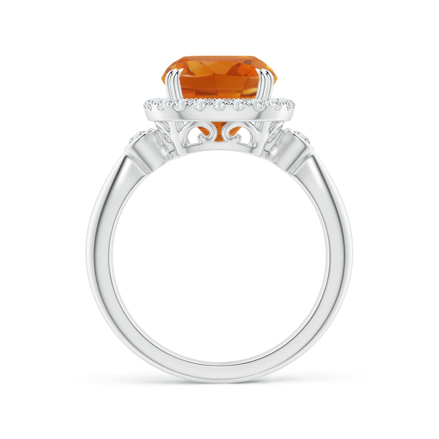 AAA - Citrine / 2.86 CT / 14 KT White Gold