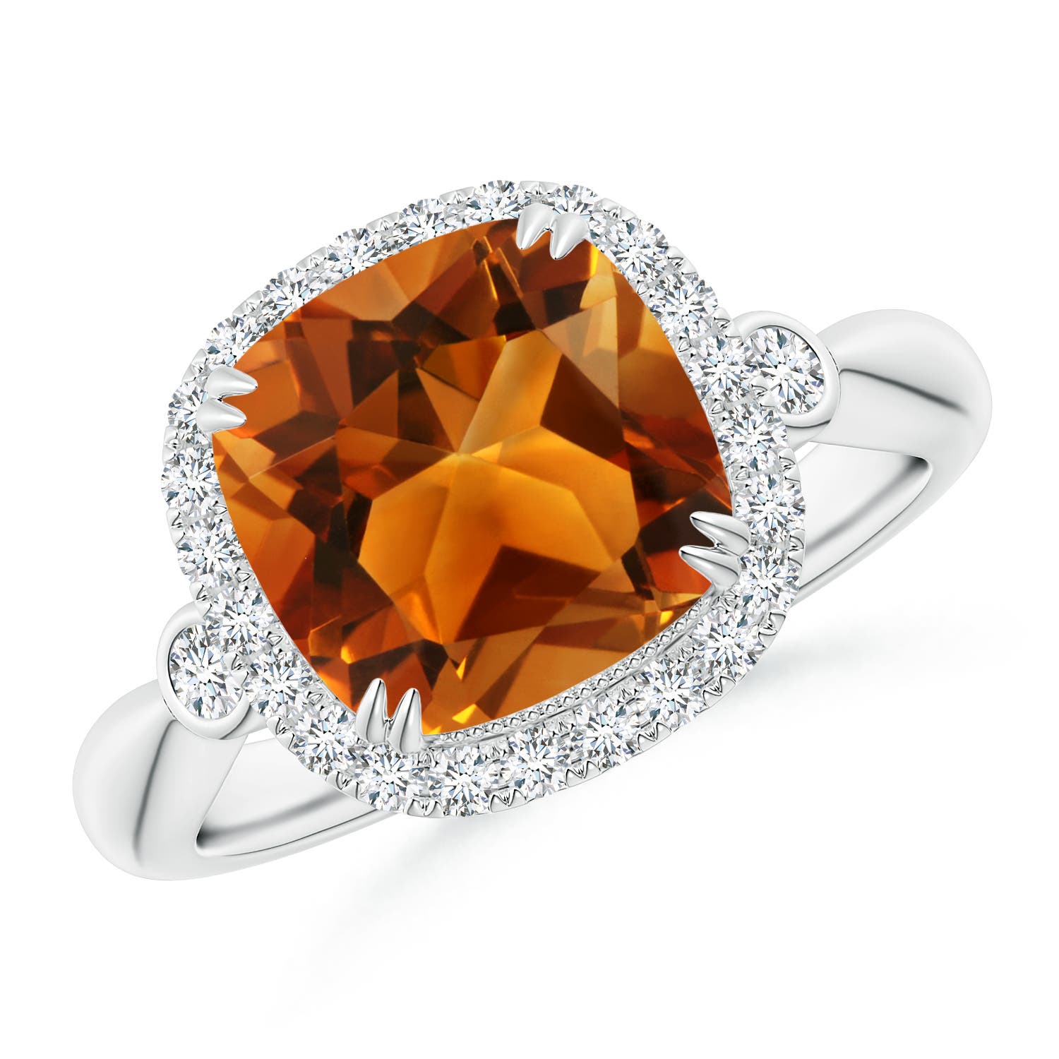 AAAA - Citrine / 2.86 CT / 14 KT White Gold