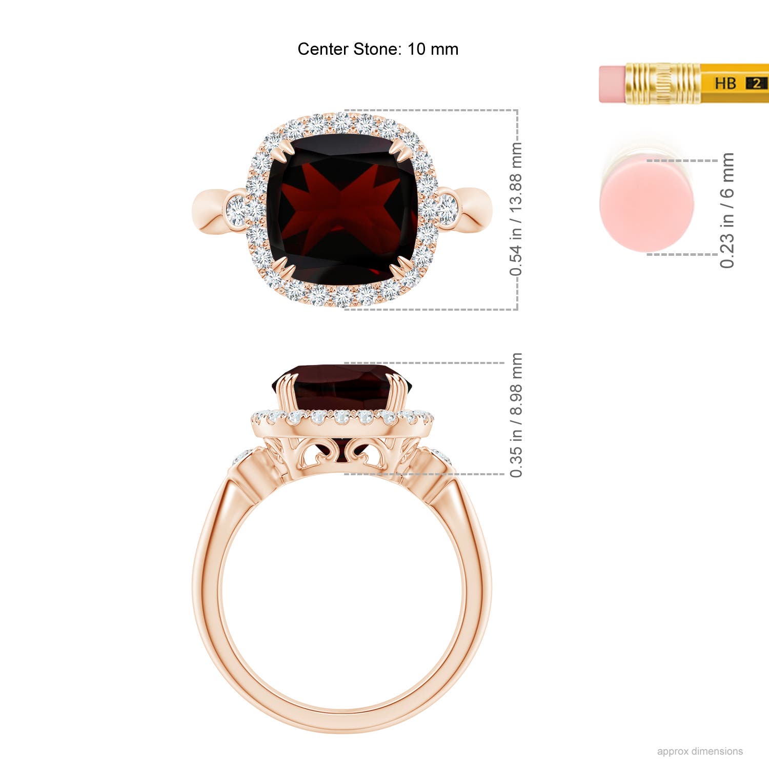 A - Garnet / 4.62 CT / 14 KT Rose Gold