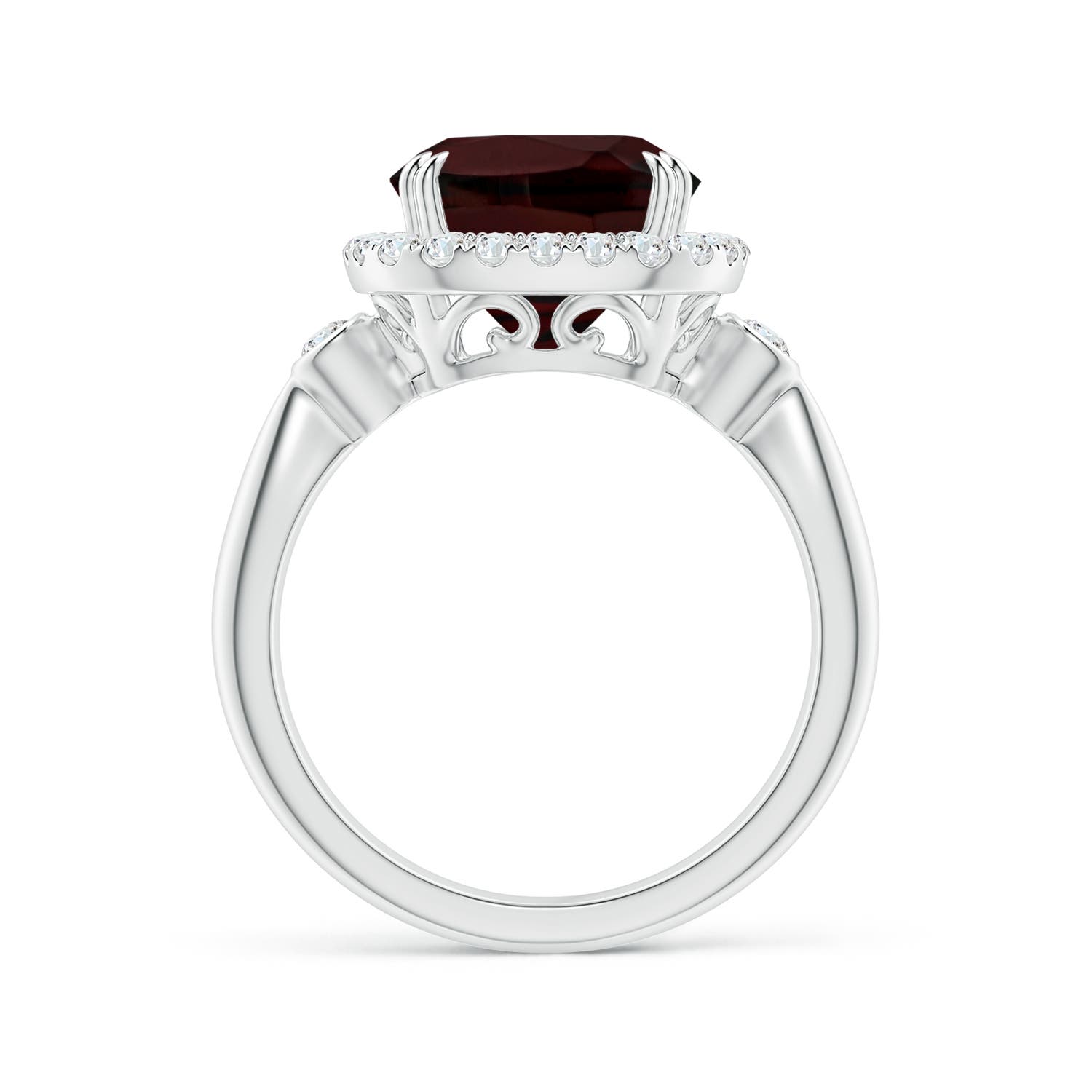 A - Garnet / 4.62 CT / 14 KT White Gold