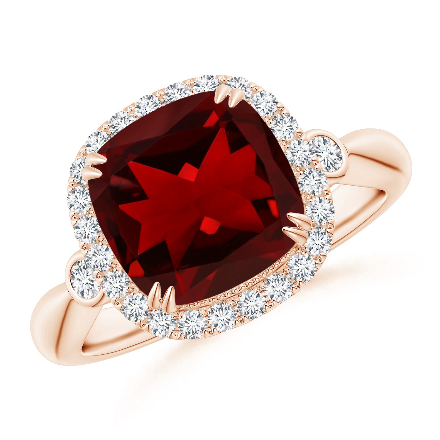 AAAA - Garnet / 3.91 CT / 14 KT Rose Gold