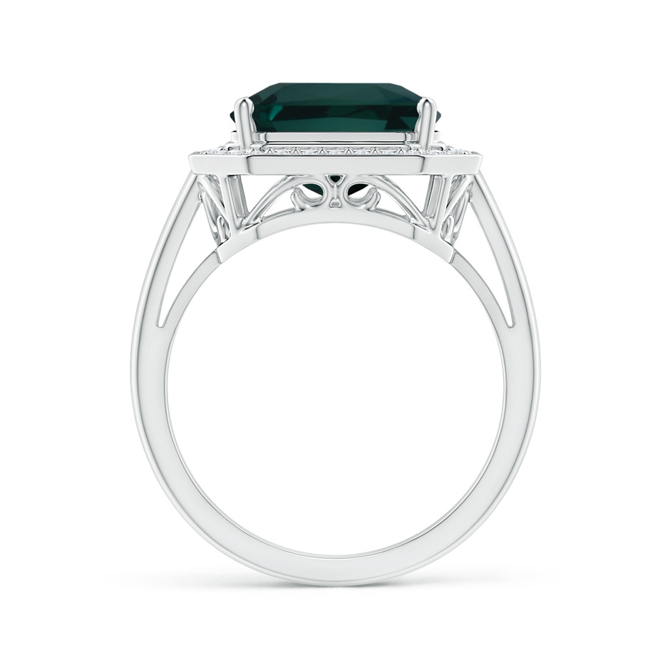 13.82x11.58x10.49mm AAAA GIA Certified Octagonal Teal Colour Sapphire Ring with Diamonds in White Gold side 199