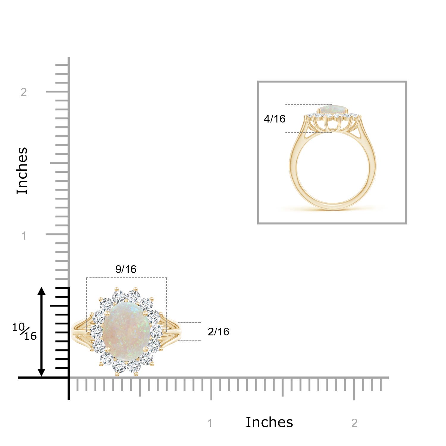 AA - Opal / 2.26 CT / 14 KT Yellow Gold