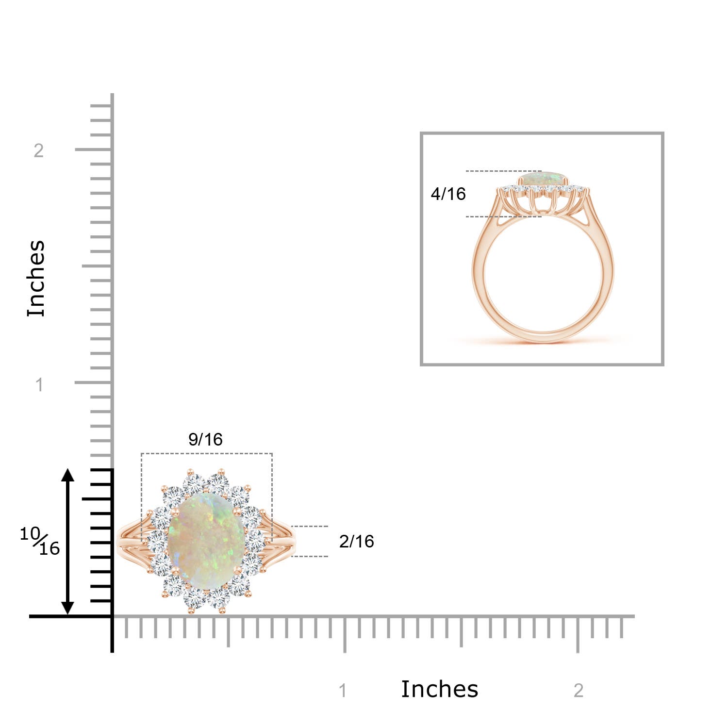 AAA - Opal / 2.26 CT / 14 KT Rose Gold