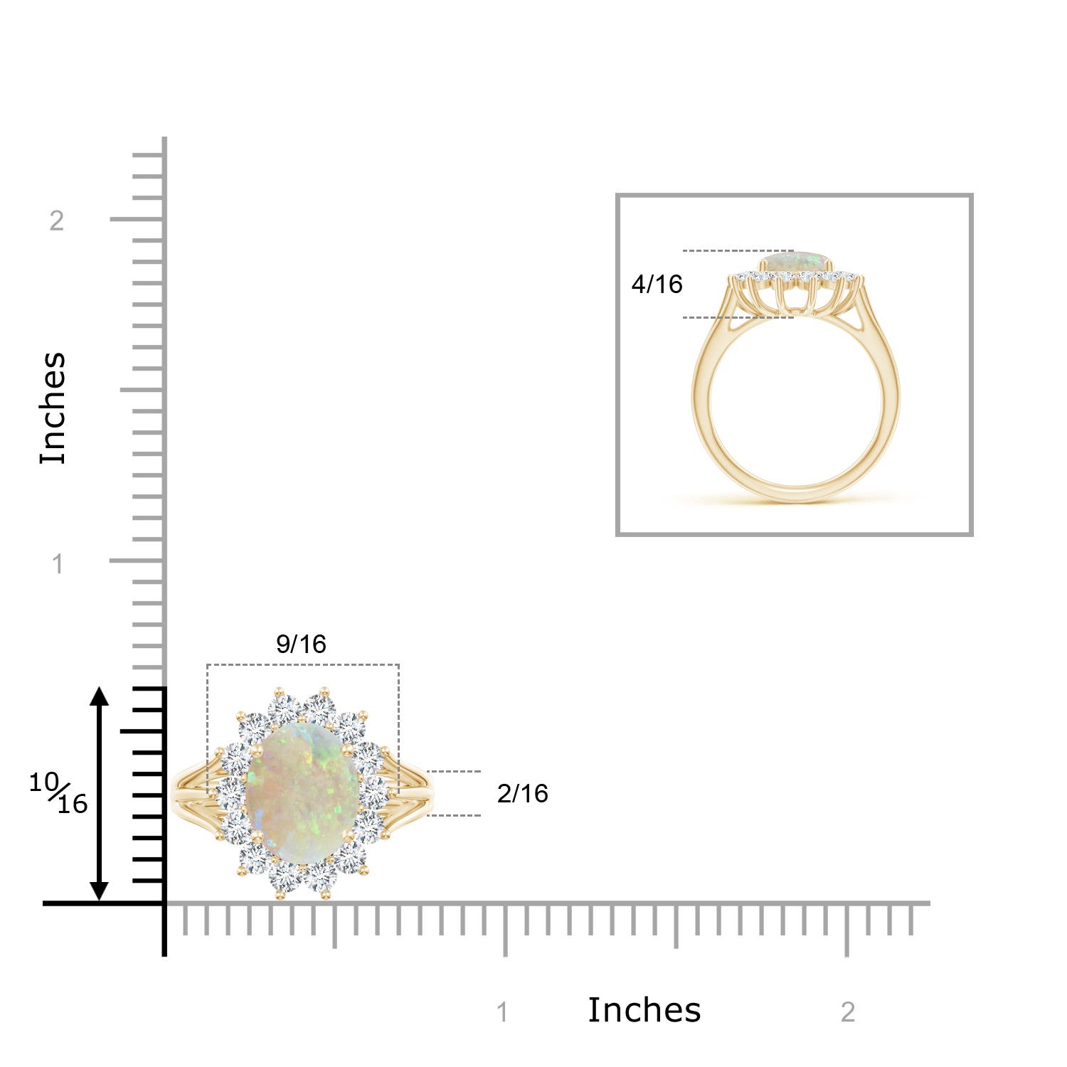 AAA - Opal / 2.26 CT / 14 KT Yellow Gold