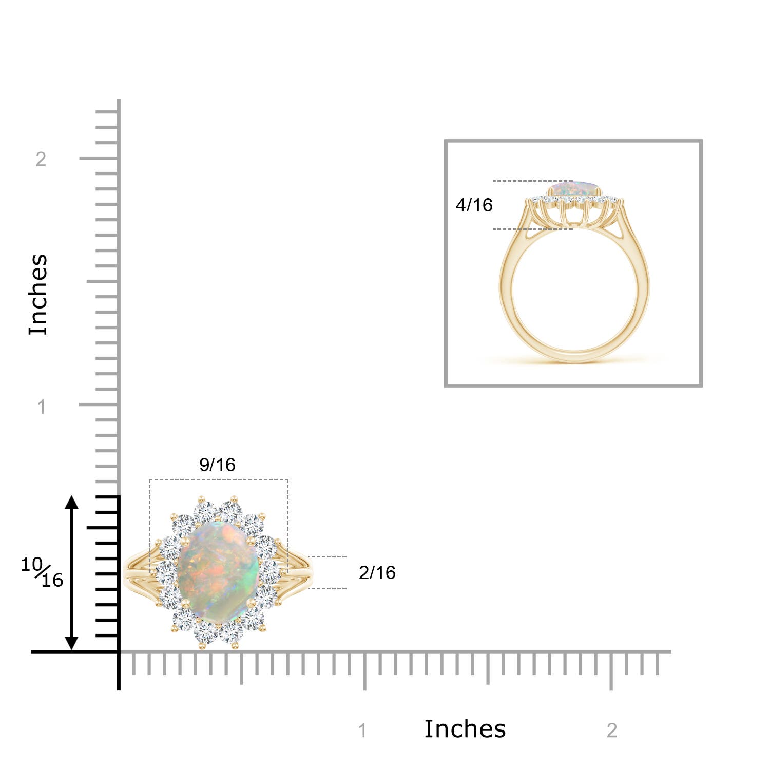 AAAA - Opal / 2.26 CT / 14 KT Yellow Gold