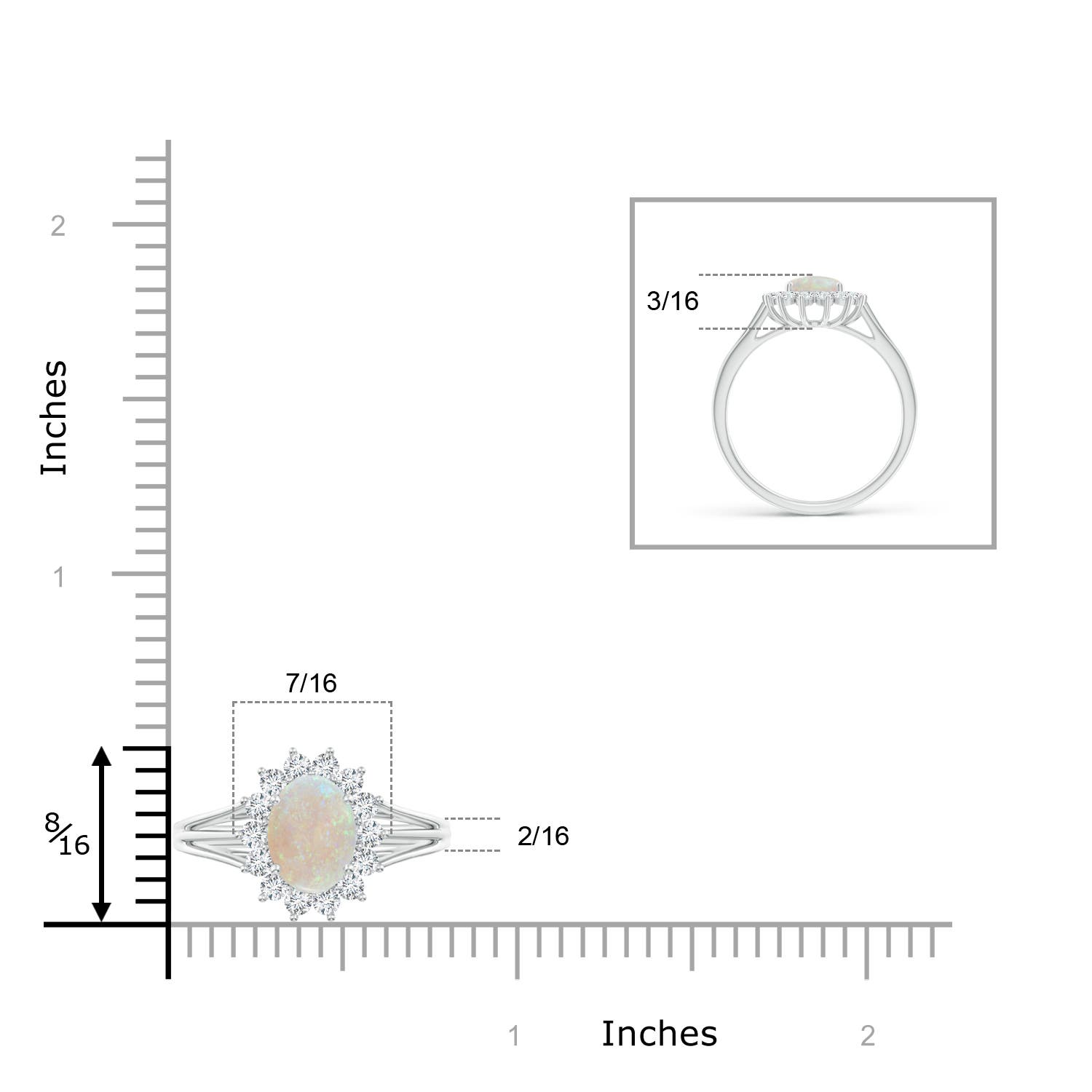 AA - Opal / 1.21 CT / 14 KT White Gold