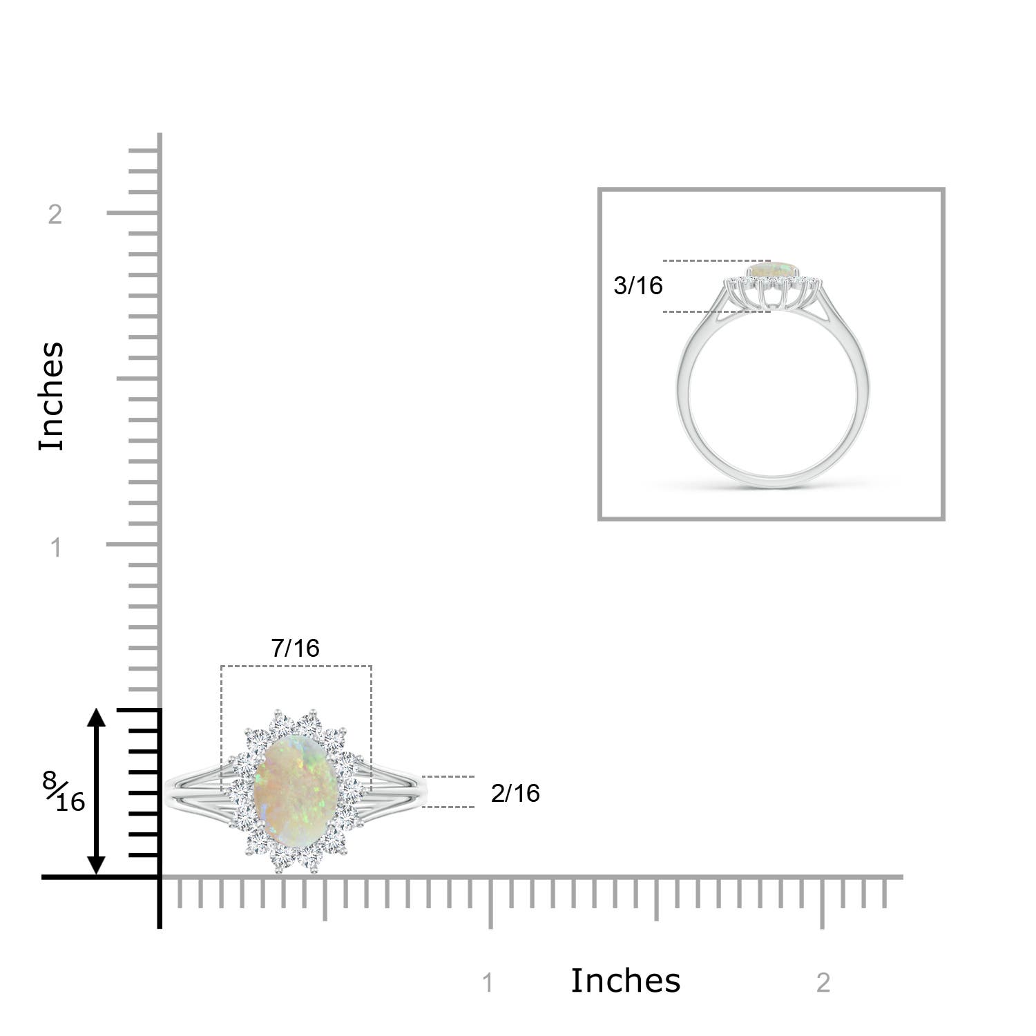 AAA - Opal / 1.21 CT / 14 KT White Gold