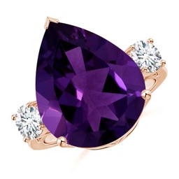 Three Stone Amethyst Three Stone Rings