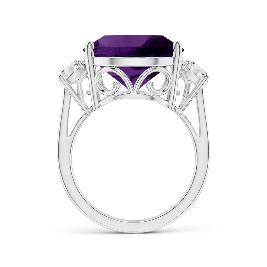 12.10x8.17x5.33mm AAA GIA Certified Pear Amethyst Ring with Diamonds in White Gold - side 199