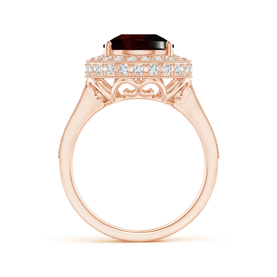 11.85x7.88x4.79mm AAAA GIA Certified Pear-Shaped Garnet Ring with Filigree in 18K Rose Gold side 199