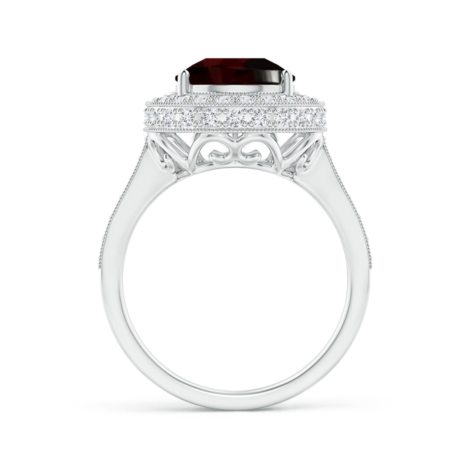 11.85x7.88x4.79mm AAAA GIA Certified Pear-Shaped Garnet Ring with Filigree in 18K White Gold side 199