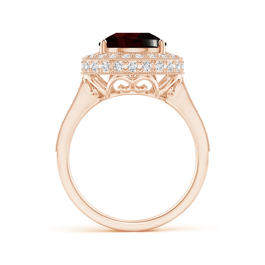 11.85x7.88x4.79mm AAAA GIA Certified Pear-Shaped Garnet Ring with Filigree in Rose Gold - side 199