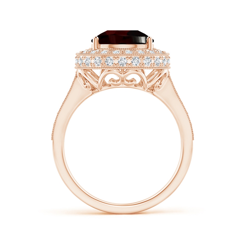 11.85x7.88x4.79mm AAAA GIA Certified Pear-Shaped Garnet Ring with Filigree in Rose Gold side 199