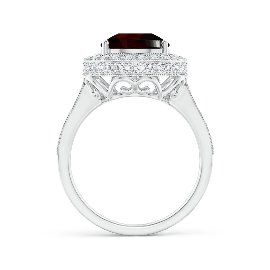 11.85x7.88x4.79mm AAAA GIA Certified Pear-Shaped Garnet Ring with Filigree in White Gold - side 199