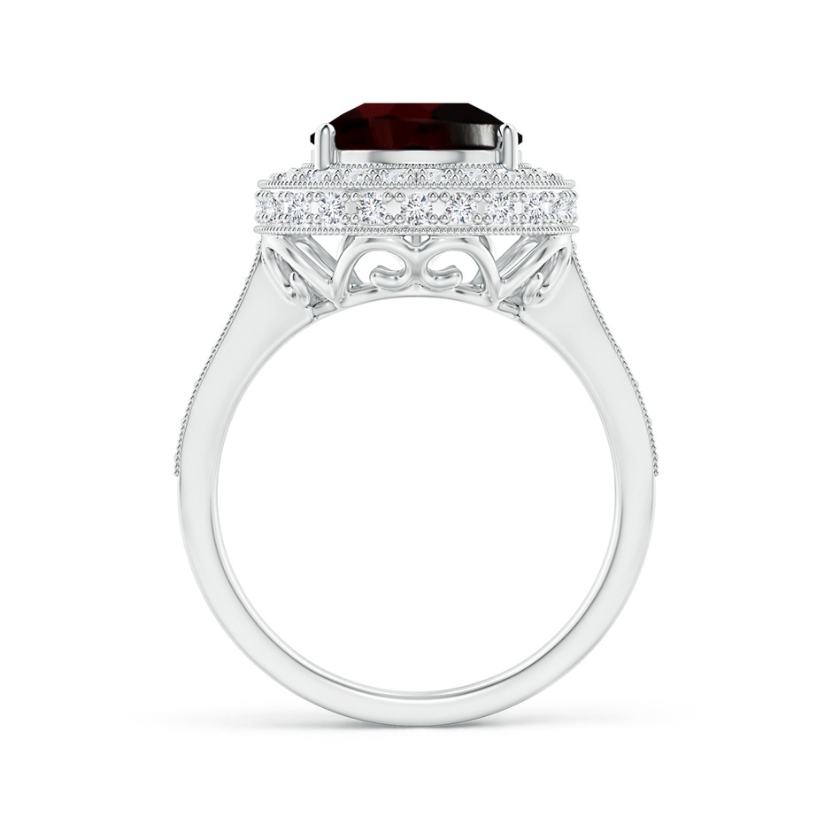 11.85x7.88x4.79mm AAAA GIA Certified Pear-Shaped Garnet Ring with Filigree in White Gold side 199