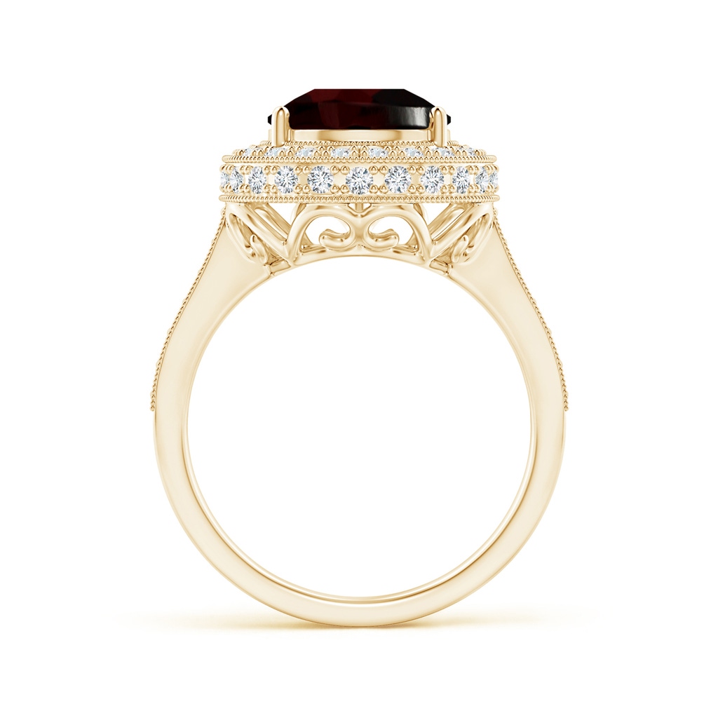 11.85x7.88x4.79mm AAAA GIA Certified Pear-Shaped Garnet Ring with Filigree in Yellow Gold - side 199