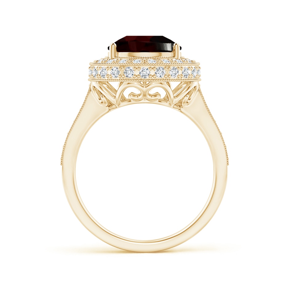 11.85x7.88x4.79mm AAAA GIA Certified Pear-Shaped Garnet Ring with Filigree in Yellow Gold side 199