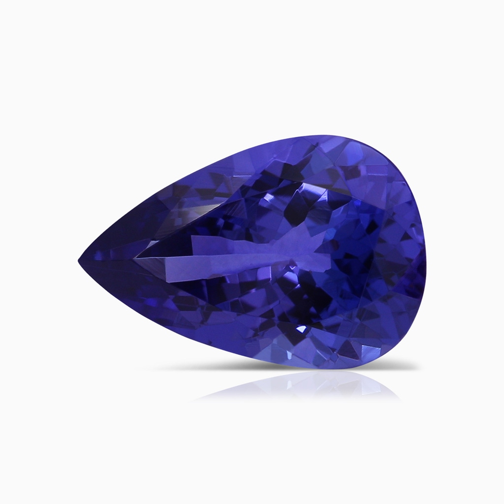 12.07x8.06x5.30mm AAA GIA Certified Pear-Shaped Tanzanite Ring with Filigree in White Gold Side 599