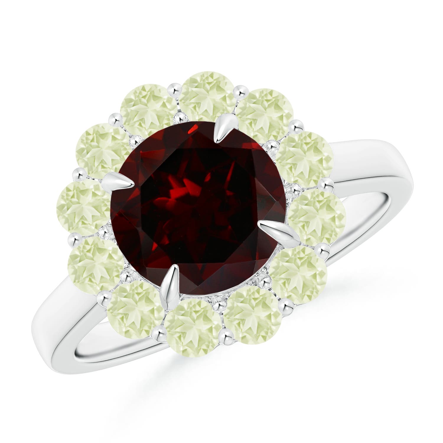 A - Garnet / 3.04 CT / 14 KT White Gold