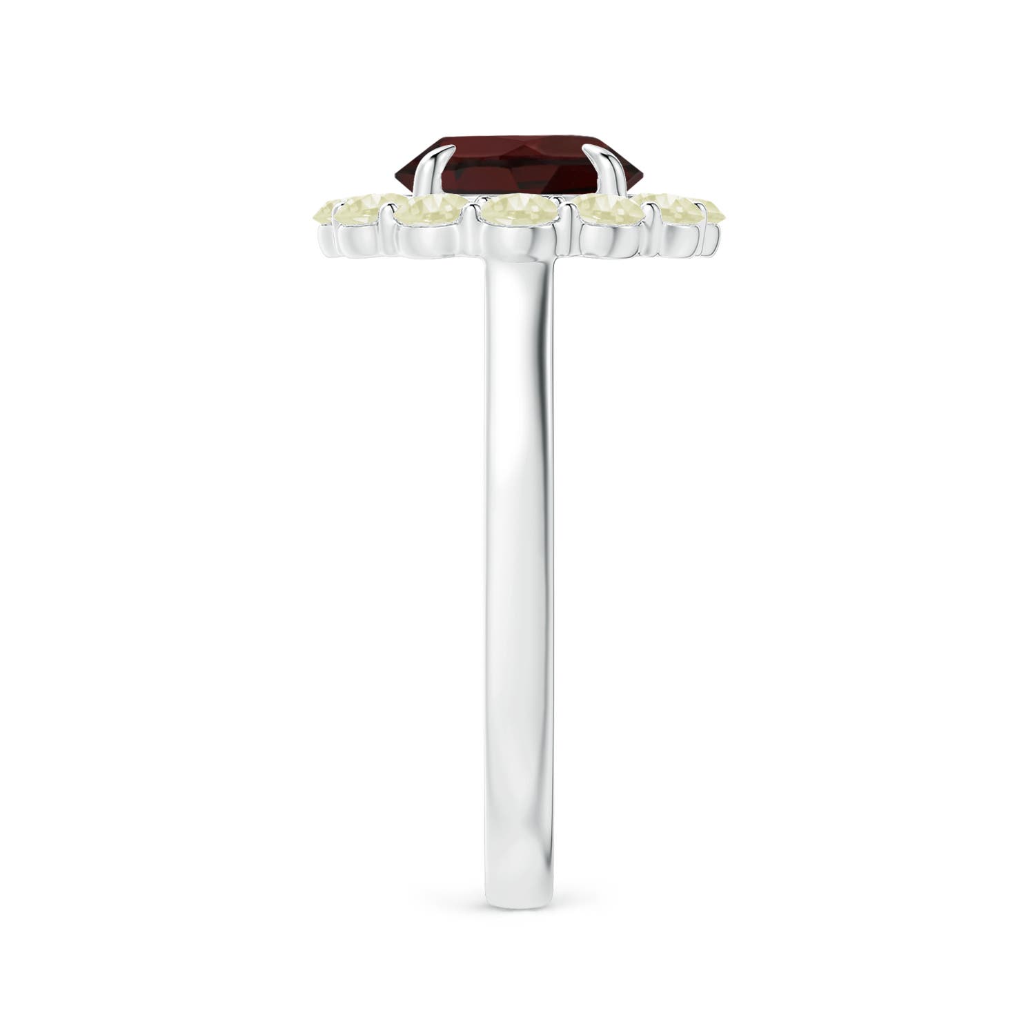 A - Garnet / 3.04 CT / 14 KT White Gold