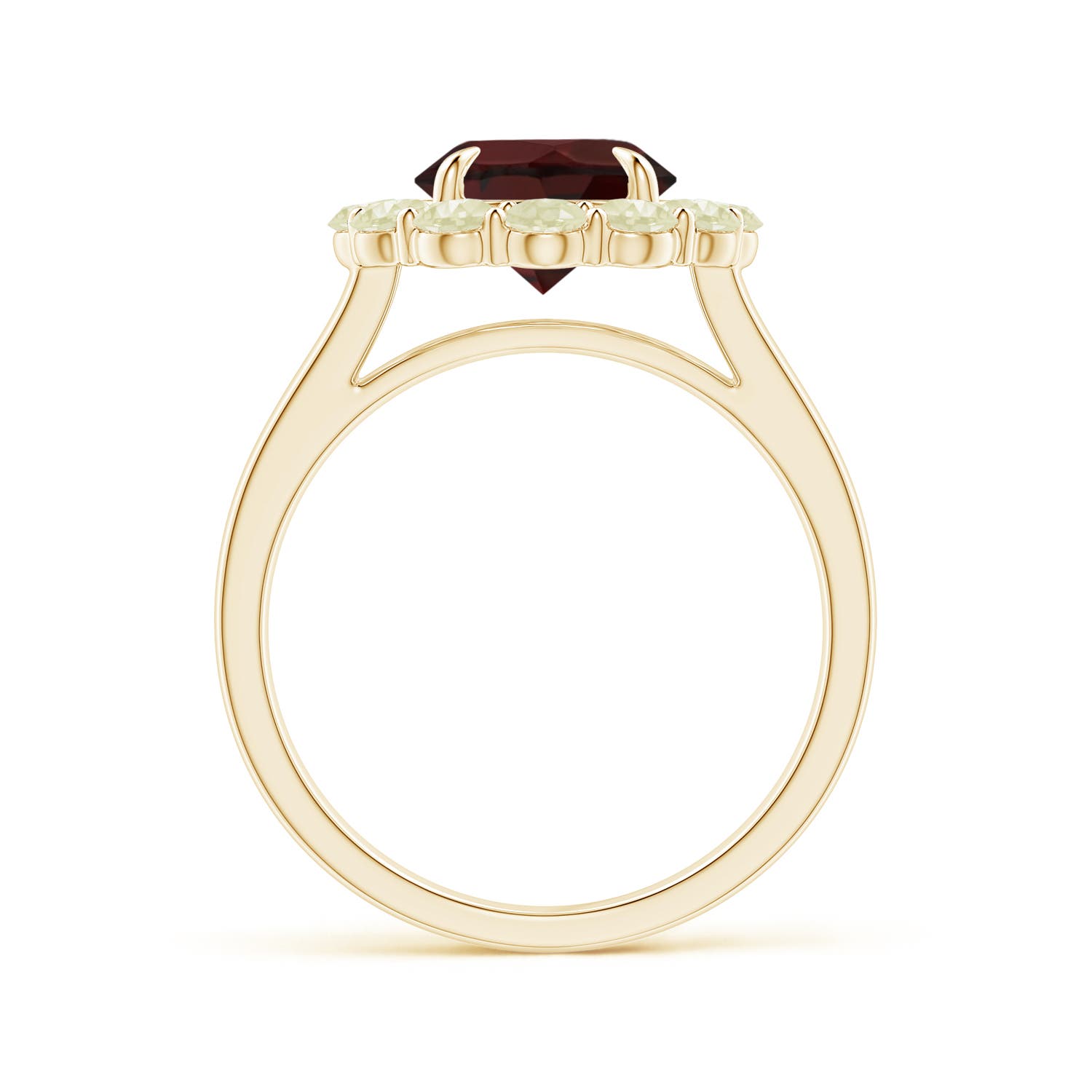 A - Garnet / 3.04 CT / 14 KT Yellow Gold