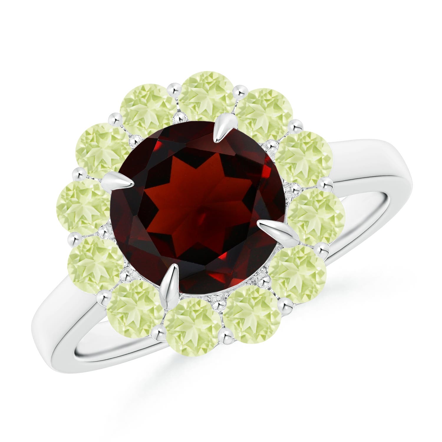 AA - Garnet / 3.04 CT / 14 KT White Gold