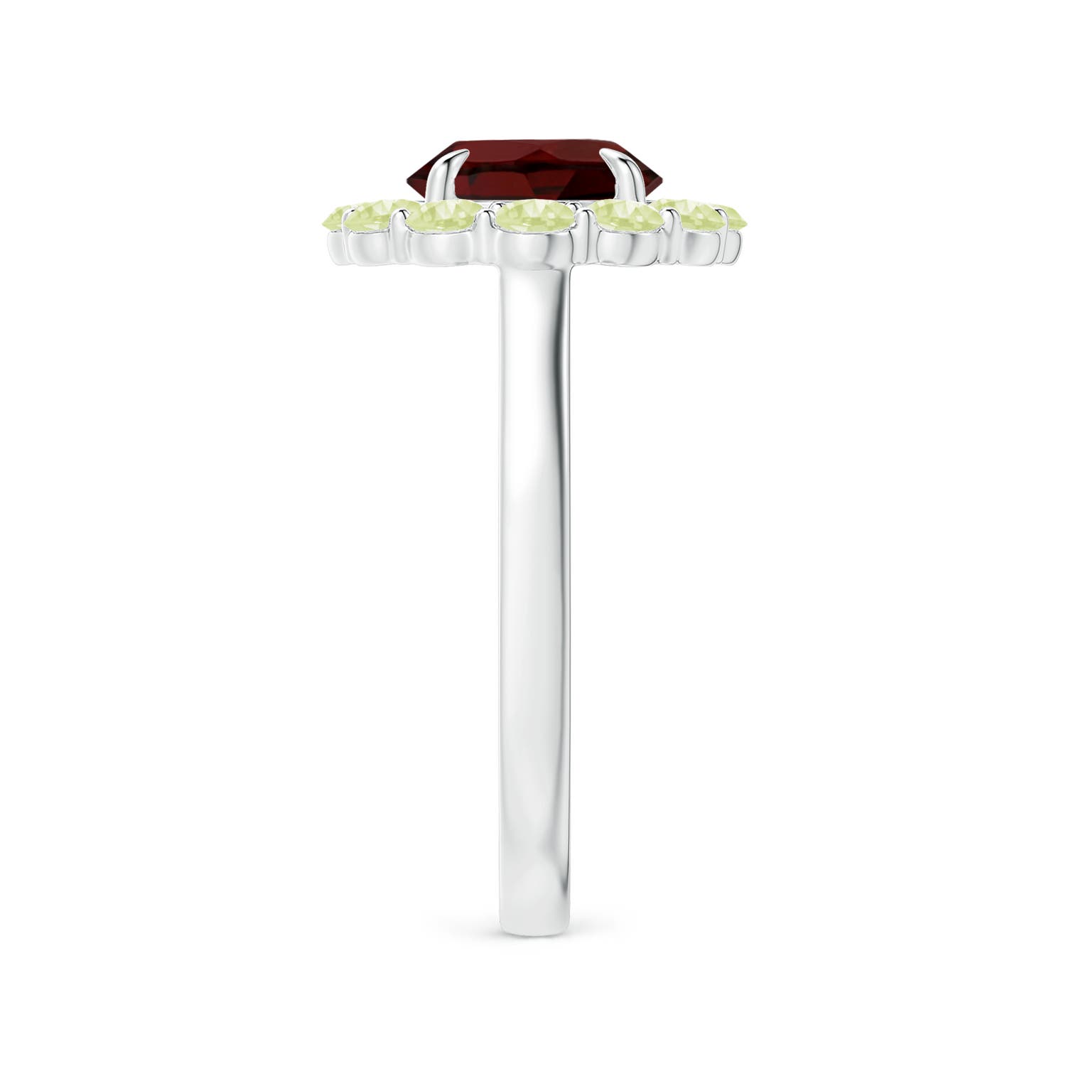 AA - Garnet / 3.04 CT / 14 KT White Gold