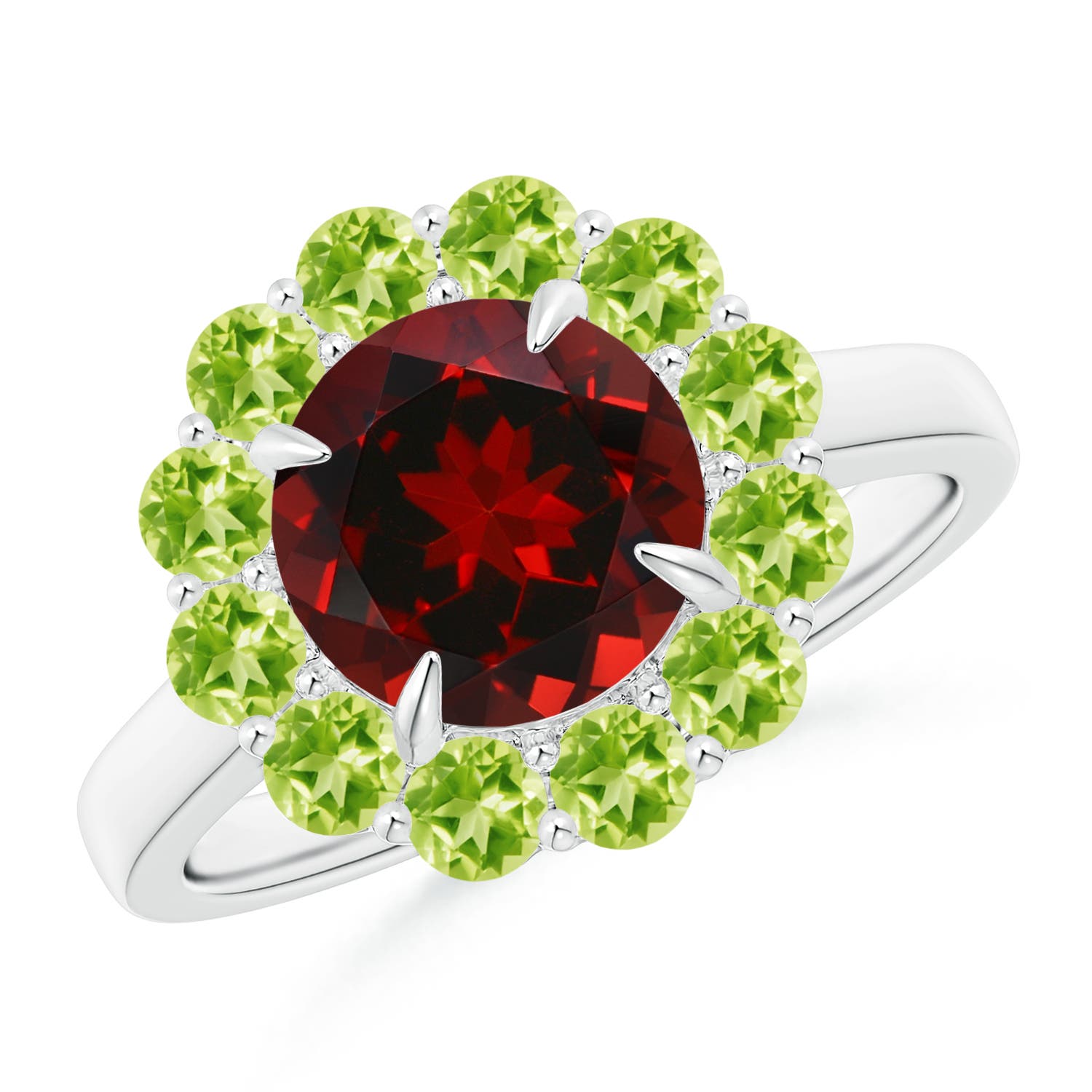 AAAA - Garnet / 3.04 CT / 14 KT White Gold