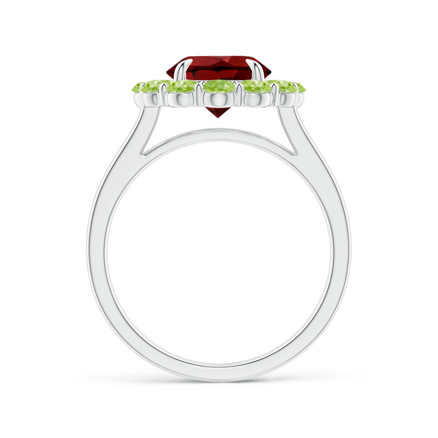 AAAA - Garnet / 3.04 CT / 14 KT White Gold