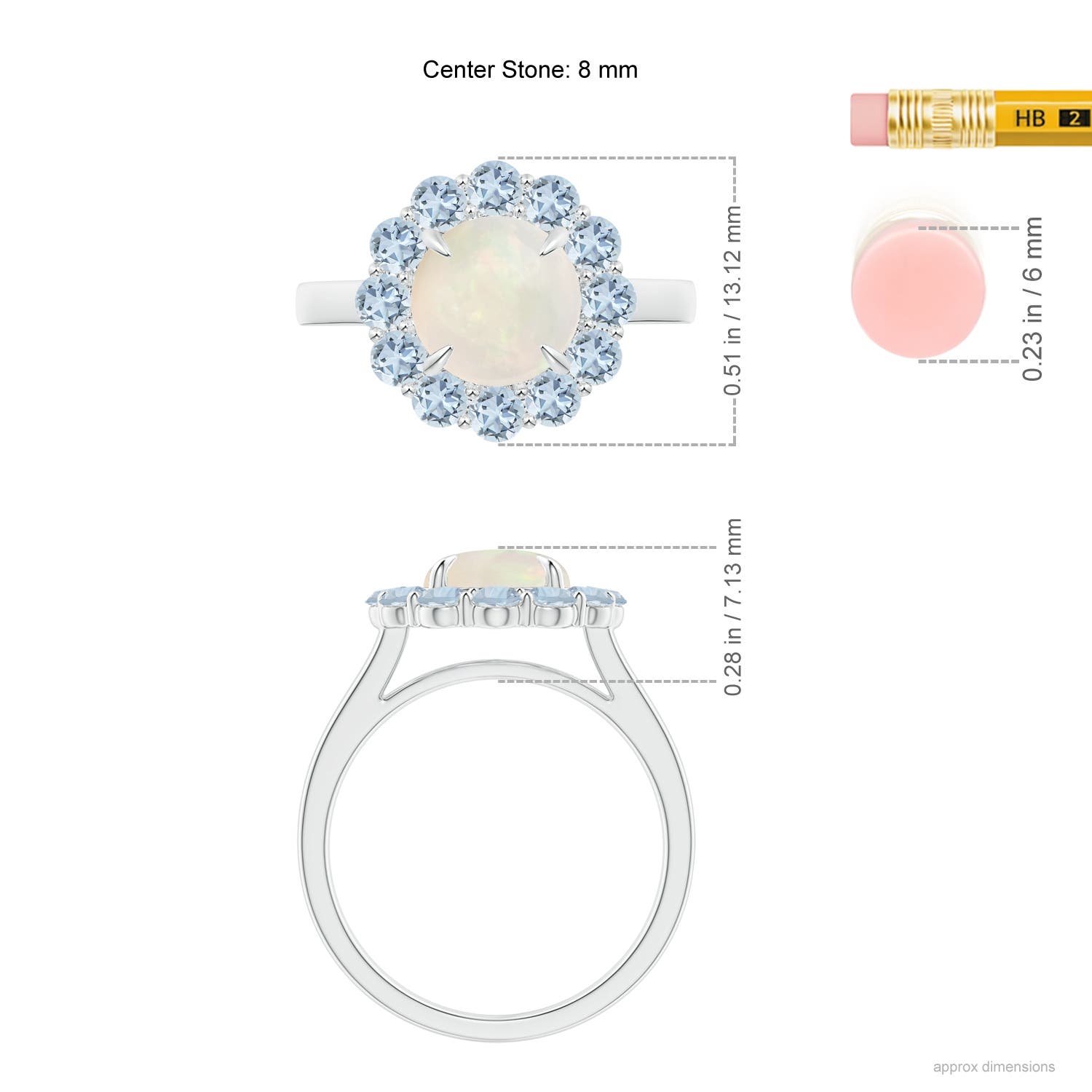 A - Opal / 1.87 CT / 14 KT White Gold