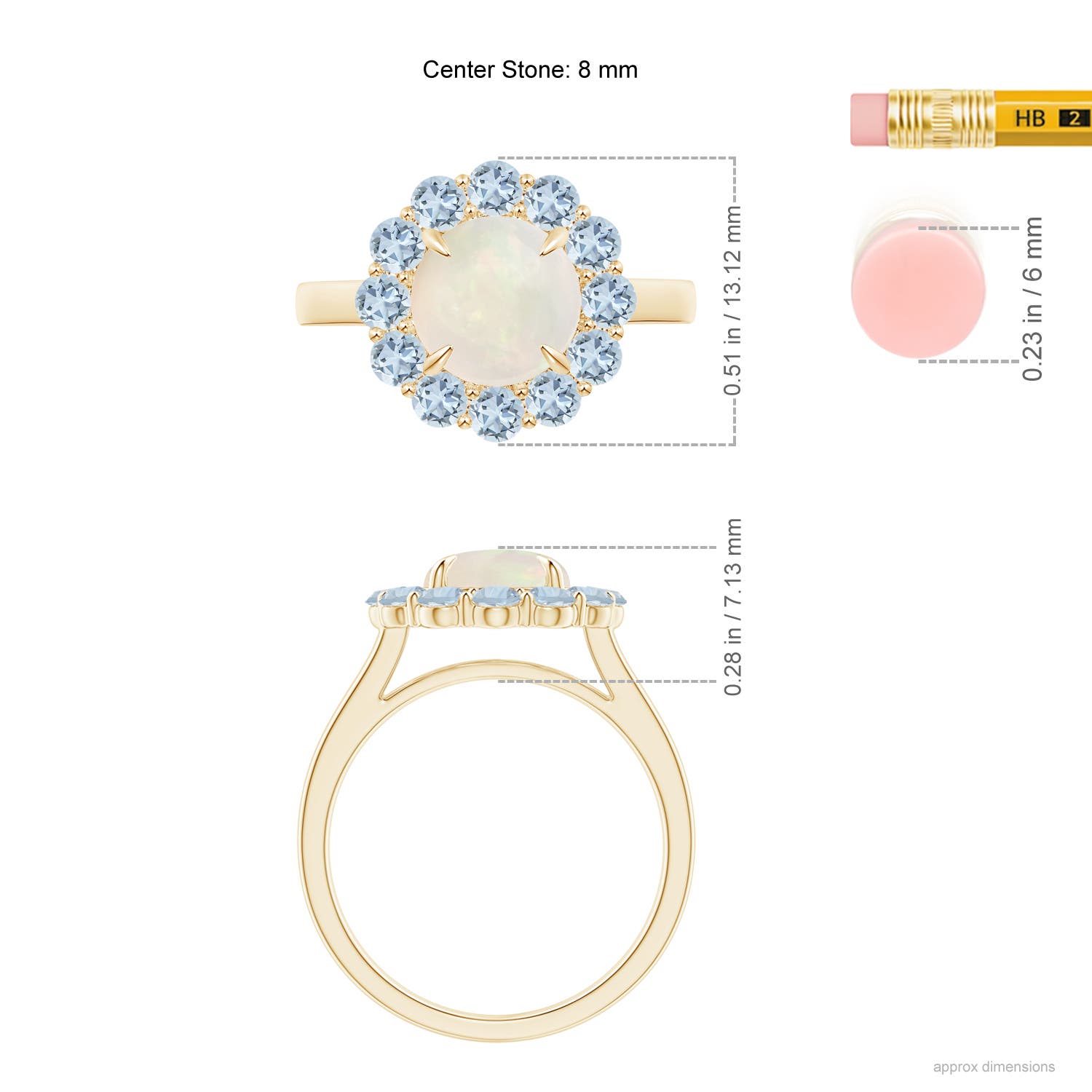 A - Opal / 1.87 CT / 14 KT Yellow Gold