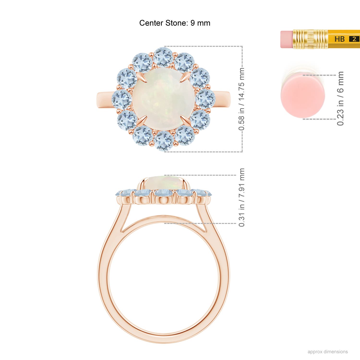 A - Opal / 2.46 CT / 14 KT Rose Gold