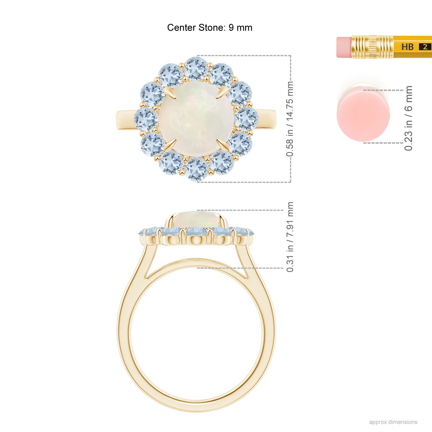 A - Opal / 2.46 CT / 14 KT Yellow Gold