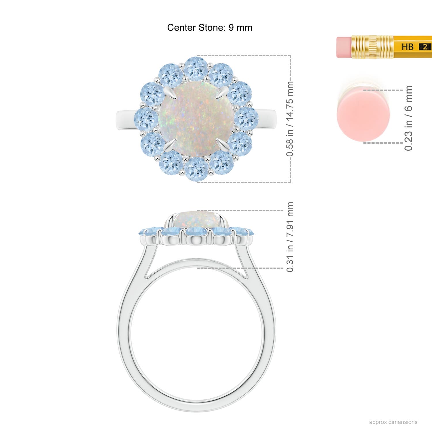 AA - Opal / 2.46 CT / 14 KT White Gold